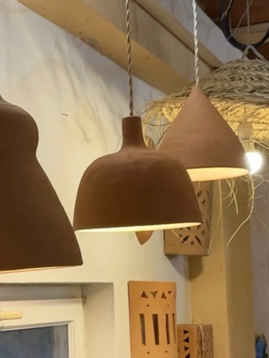 Clay pendant lights